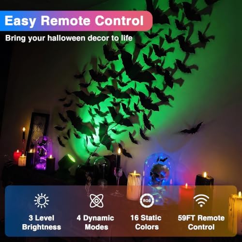 URTOM 6W RGBW Up Lights Indoor Halloween LED Floor Spotlight with Remote - Image 3