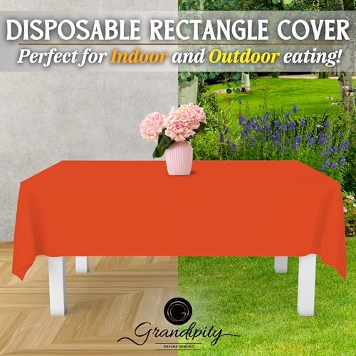 Grandipity Plastic Table Cloth Disposable 12 Pack 54” x 108” Rectangle - Image 5