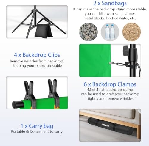 EMART Photo Backdrop Stand, 8.5x10ft Back Drop Stand for Party, Photography - Image 6