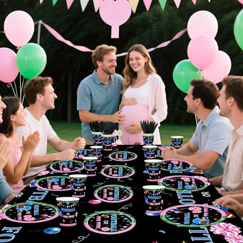 170Pcs Football Gender Reveal Football or Pom Poms Decorations Serves 24 - Image 6