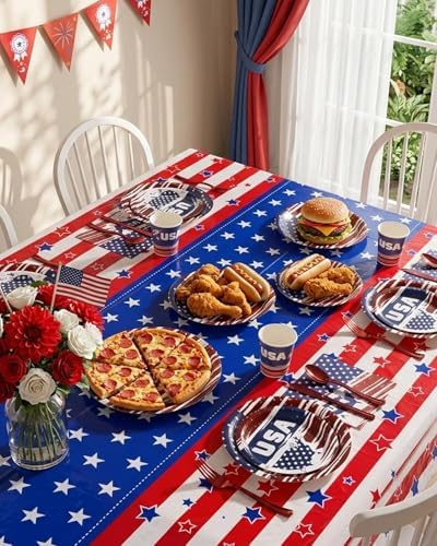 Goodluck Patriotic Disposable Paper Plates and Napkins Party Sets - Image 2