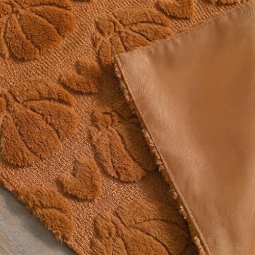 Artoid Mode Caramel Soft Faux Fur Fall Table Runner 13x72 Inch - Image 6