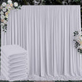 30 ft x 10 ft Wrinkle Free Silver Backdrop Curtain for Parties, Polyester Silver Grey Backdrop Drapes 6 Panels 5x10ft for Baby Shower Photoshoot Engagement Wedding Birthday Photography Background by Outpain