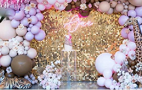 24 Sequin Panels for Shimmer Wall - New Interlocking Design | Shimmer Wall, Party Backdrop, Events, and Advertising Signs (Light Gold) - Image 2