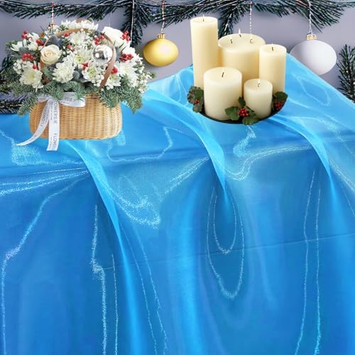 35 Yard Organza Fabric 44" Wide for Wedding Event Décor - Blue by MDS