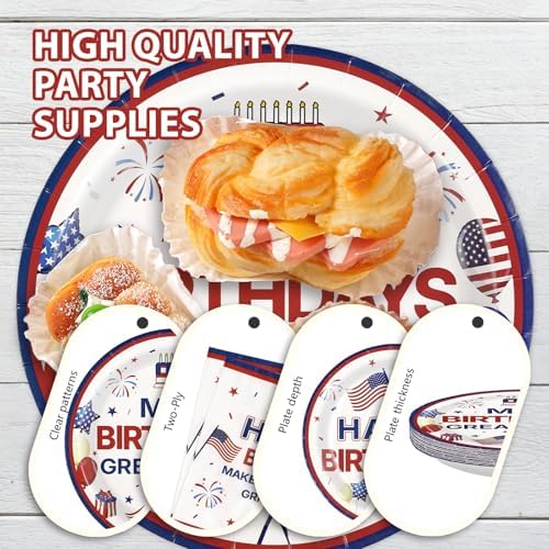 96 Pcs Make Birthdays Great Again Party Decorations, Serves 24 - Image 6