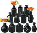 Black Vase, Bud Vases Set of 12 Small Glass Vase for Decor Centerpieces by PHUNTTEK