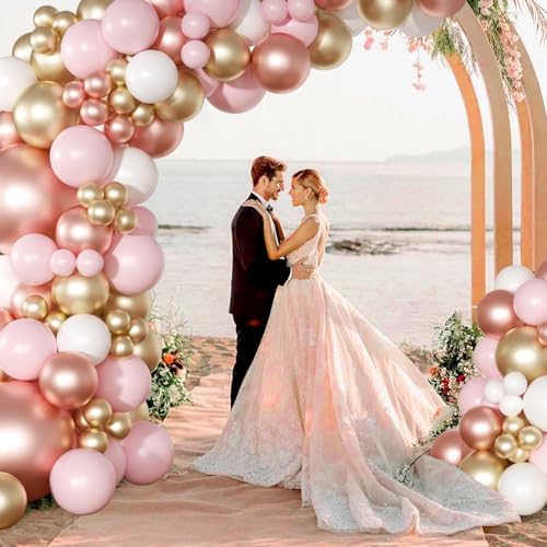 Rose Gold Pink Balloon Arch Kit 126Pcs Balloon Garland Kit - Image 5