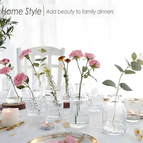 UPBUD Clear Glass Bud Vases Set of 36, Mini Flower Vase for Centerpieces - Image 6