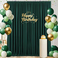 Green Backdrop Curtains 20ftx8ft Halloween Polyester Photo Drapes by SoarDream