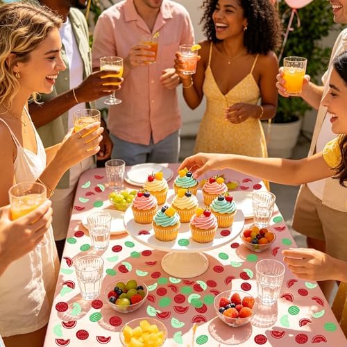 200Pcs Double-sided Watermelon Confetti Red Green Fruit Paper Confetti for Summer Fruit Baby Shower Boys Girls One In Melon Birthday Party Confetti Summer Fruit Watermelon Party Decorations - Image 4