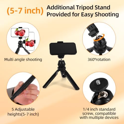 Light Box with Tripod, 12/16/20/24/32 Inch Lightbox with CRI>95 120 White Warm LED Light Beads. Portable Photo Light Box with 6 Colors PVC Backdrops. Dimmable Shooting Tent Kit for Studio Photography - Image 4