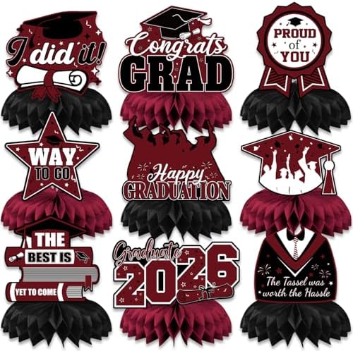 Graduation Table Decorations, Graduation Centerpieces for Tables by Adeyoo