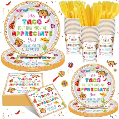 168 Let's Taco Bout Appreciate Party Decoration Serve 24 by Sunnychicc