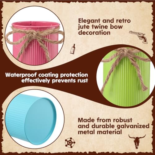 50 Pcs Western Party Decorations, Wagon Wheel Hay Bale, Multicolor - Image 3