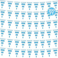 200 FT Oktoberfest Party Decorations Blue White Checkered Hanging Banner by Heartome