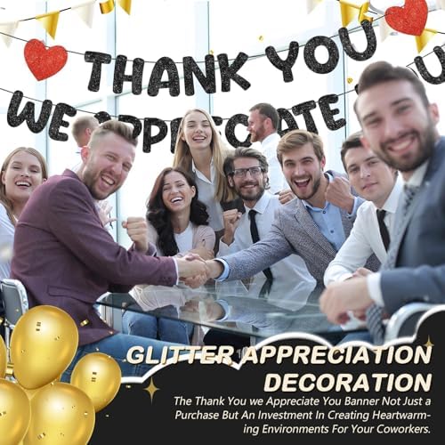 Fulmoon Pre Strung Thank You We Appreciate You Banner, Black - Image 4