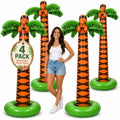 4E's Novelty 4 Pack Giant Inflatable Palm Trees 6 Ft Tall - Palm Tree Blow Up for Tropical Seaside Inflate Trees Party Decorations, Summer Beach Tree Party Decoration Supplies by 4EsNovelty