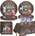 170 Pcs Buck or Doe Gender Reveal Party Decorations Serves 24 by Greencian