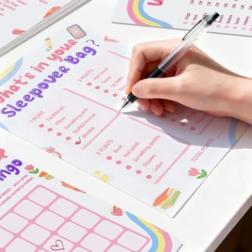 Sleepover Party Supplies for Girls, 4Funny Girls Night Games Sleep Over Essentials for Slumber Party Supplies - Image 5