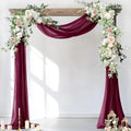 Wedding Arch Draping Fabric Sheer Chiffon Curtain Drape Wedding Party Decor by Socomi