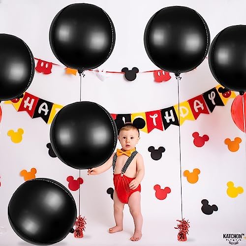 KatchOn Black Balloons - 22 Inch, Pack of 6, Black Foil Balloons, Birthday - Image 7