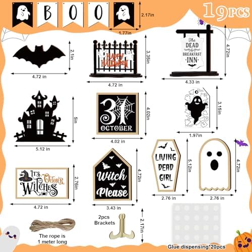 Quimoy 19 Pcs Halloween Tiered Tray Decor - Image 2