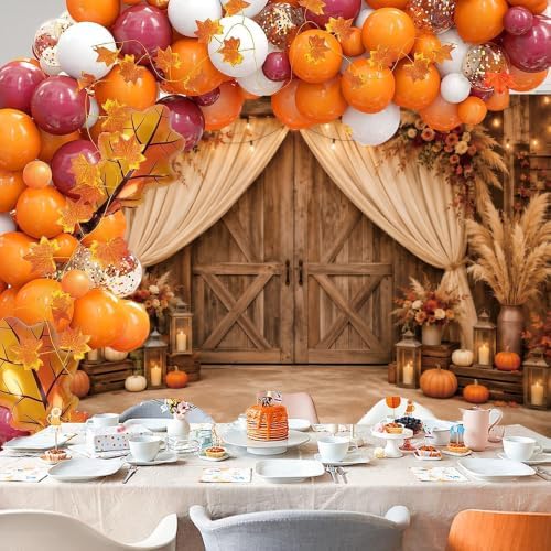 10x8ft Fall Photo Backdrop Barn Door Thanksgiving Backdrops for Photography - Image 7