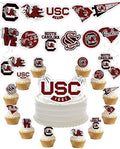 University of South Carolina Cupcake Toppers USC Party Supplies Banner 42Pc by PartyKandyDecorGifts