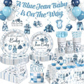 Xynic 213pcs Blue Jean Baby Shower Decorations for Boy, Serves 25 by Unknown