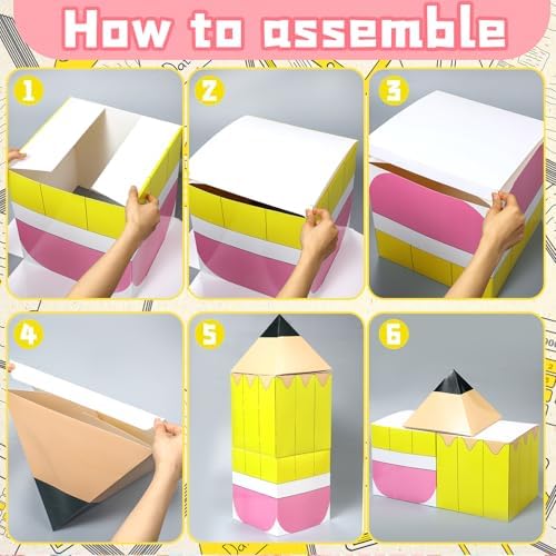 Bucherry 2 Pack/6 Pcs Back to School Decor Giant Classroom Pencil Props - Image 3