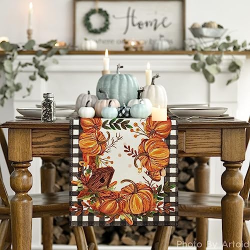 Artoid Mode 210 GSM Fall Table Runner Home Party Decor 13x48 Inch - Image 2