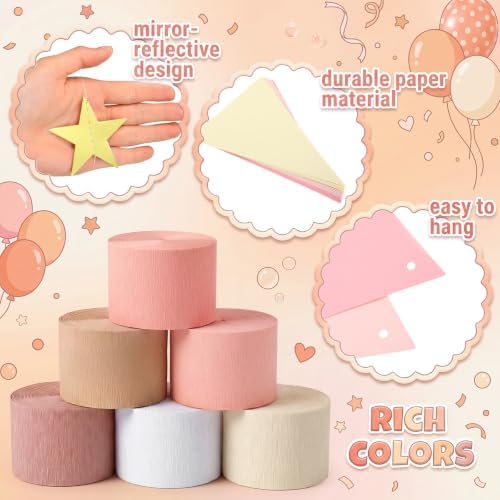 Frienda 14 Pcs Dusty Blush Pink Party Decorations Set for Fancy Birthday - Image 3