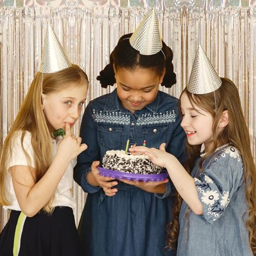 5 Pack Champagne Foil Curtain Backdrop 3.2ft x 9.8ft Metallic Tinsel Foil Fringe Curtains Streamer Photo Booth Backdrop for Birthday Party Engagement Bachelorette Party Decorations (Sparkle Champagne) - Image 6