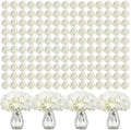 Auihiay 404Pcs White Hydrangea Artificial Flowers Bulk, Silk Fake Hydrangea by Auihiay