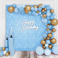 Baby Blue Shimmer Wall Backdrop, 36pcs Sequin Panels by KateBackdropforPhotography