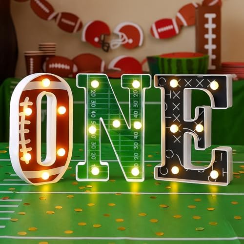 Football 1st Birthday Letters Light Party Decorations by Unknown