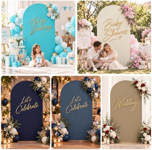 7.2FT Wedding Arch Cover – Stretchy Spandex Fabric Backdrop for Arch Stand - Image 2