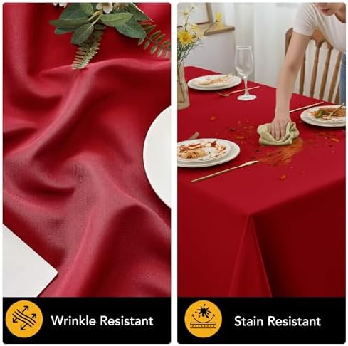 10-Pack Red Tablecloths for Rectangle Tables, 60 x 120 Inches - Image 4