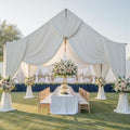 50ftx40ft Ivory Ceiling Curtain for Wedding Parties by PartyVillage