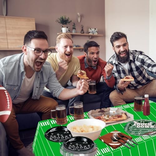 Football Party Supplies for 20 Guests, Disposable Tableware Set includes Formation Tactics Plates, Napkins, Football Field Tablecloth for Game Day Touchdown Tailgate Party Kids Birthday Party - Image 5