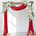 Wedding Arch Draping Fabric Sheer Chiffon Curtain Drape Wedding Party Decor by Socomi