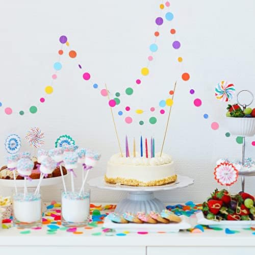 Outus 20 Pieces Dot Garland Banner Hanging, Rainbow - Image 5