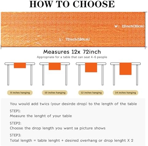 10 Packs 12 x 72 inches Sequin Table Runner, Orange Glitter Table Runner for Birthday Party Supplies Wedding Engagement Baby Shower Holiday Celebration Event Decorations - Image 4