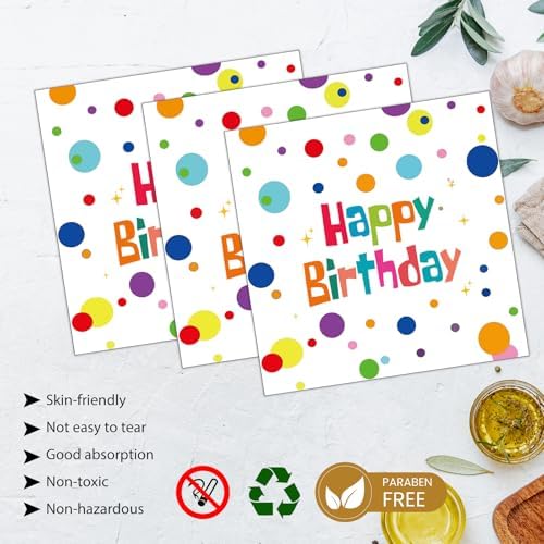 72PCS Happy Birthday Paper Plates and Napkins, Birthday Candle - Image 5