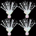 4 Pack Metallic Foil Spray Centerpiece Stars for Wedding, Birthday, Anniversary, Christmas Table Decor, Holiday Festival Baby Shower Graduation Mantle Party Decorations (Lridescent) by Unknown