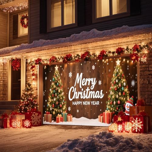 HOMETITUTE Merry Christmas New Year Garage Banner 13x6ft - Image 4