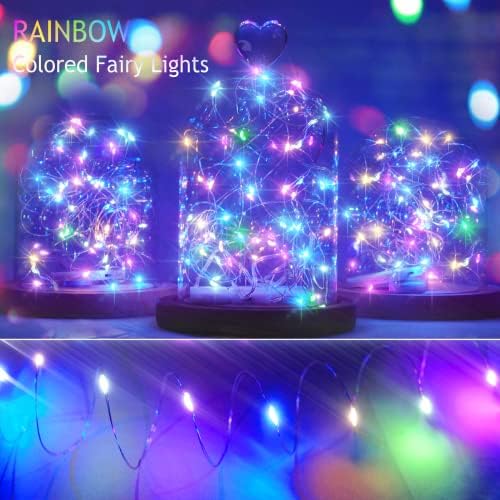 SmilingTown Christmas Fairy Lights Battery Operated-15 Packs 20 LED 6.6FT Silver Wire String Lights Firefly Starry Lights for DIY Custom Table Centerpiece Wedding Party Decoration (Multicolor2) - Image 4
