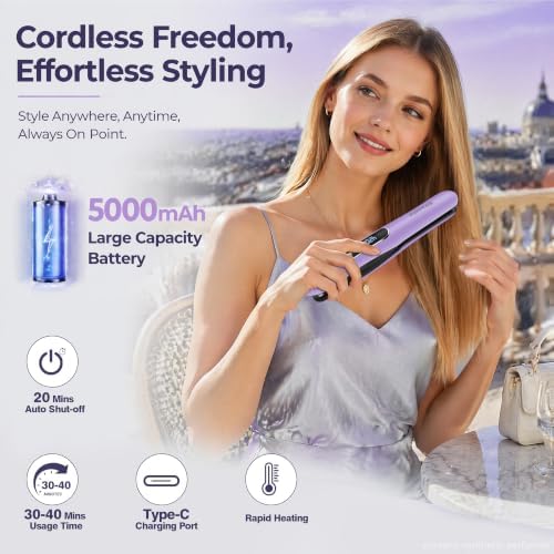 Mini Cordless Hair Straighteners and Curler - Image 4