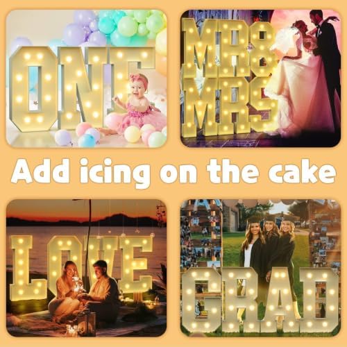 imprsv 3FT Marquee Letters, Large Light Up Letters U Sign for Party Decor - Image 7
